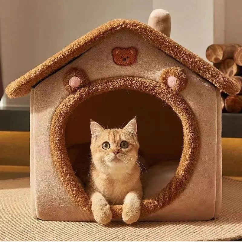 Foldable Pet House – Removable Washable Bed for Small to Large Dogs and Cats