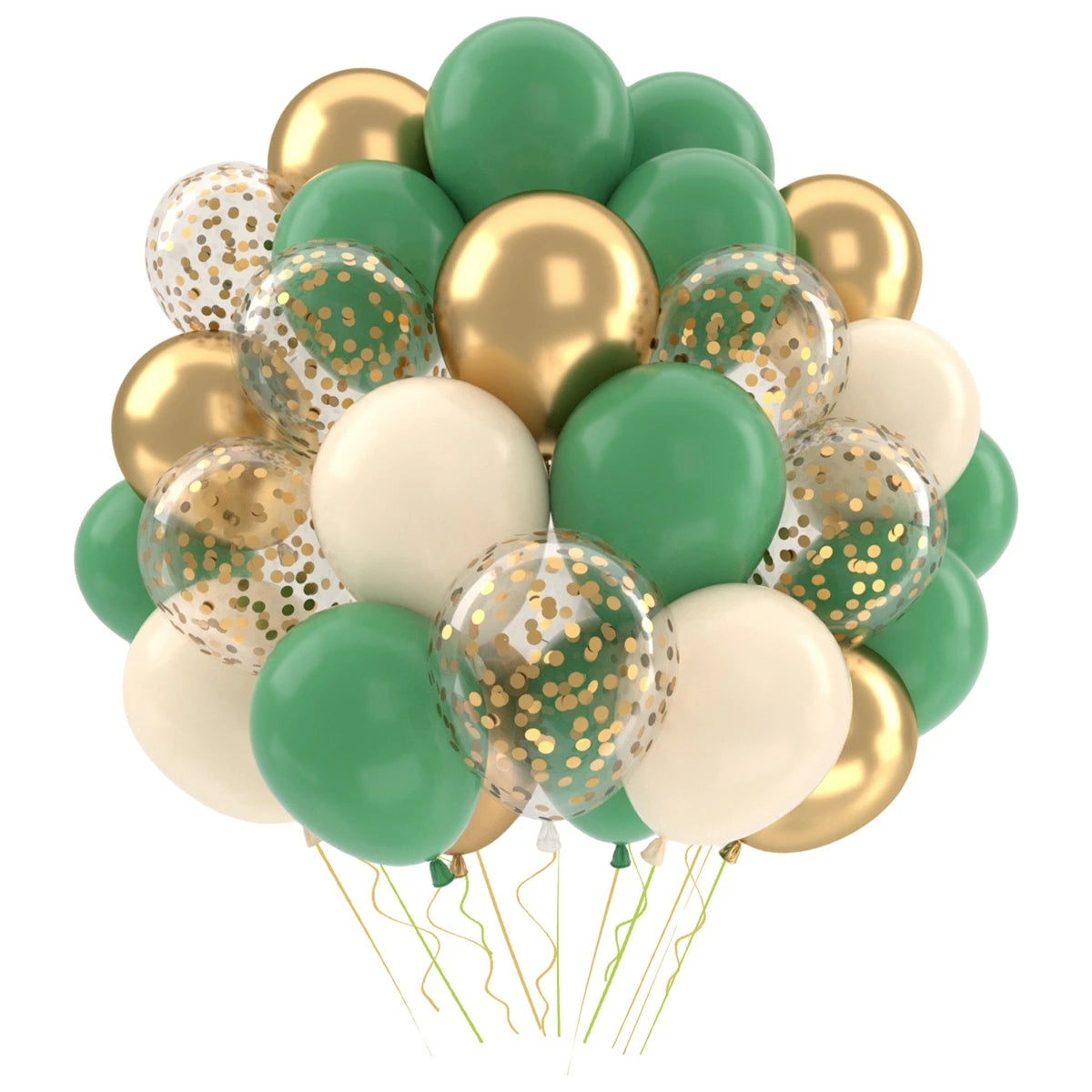 Metallic Pearl and Confetti Balloons – Decorative Latex Set for Party Events