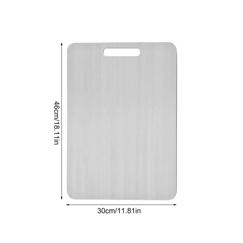 Titanium Cutting Board – Double Thick Metal Surface for Kitchen and Camping