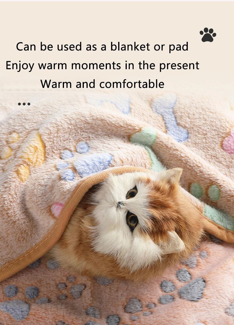 Pet Blanket – Coral Velvet Soft All-Season Pad for Dogs and Cats