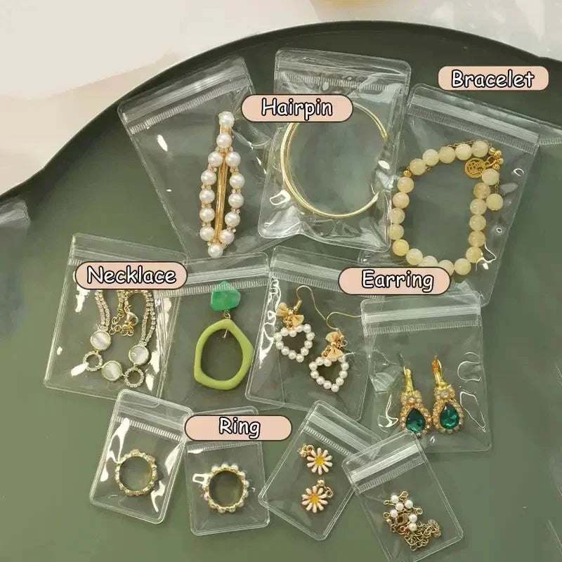 Transparent PVC Zip Jewelry Pouches – Anti-Oxidation Bags for Storage