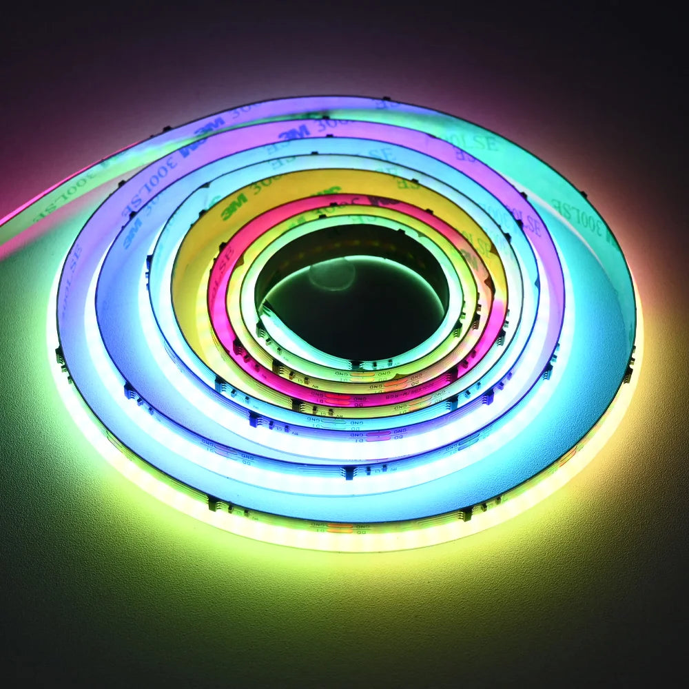 Addressable RGBIC COB LED Strip – Dream Color Lighting for Home Decor