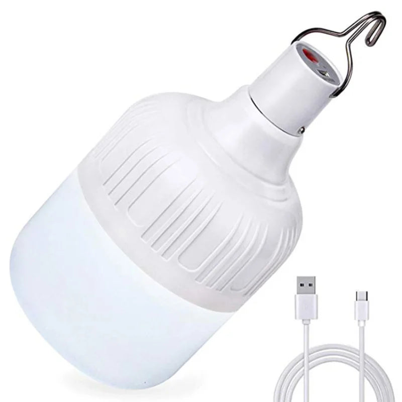 Portable Rechargeable LED Lantern – 80W Emergency Light for Camping and Patio