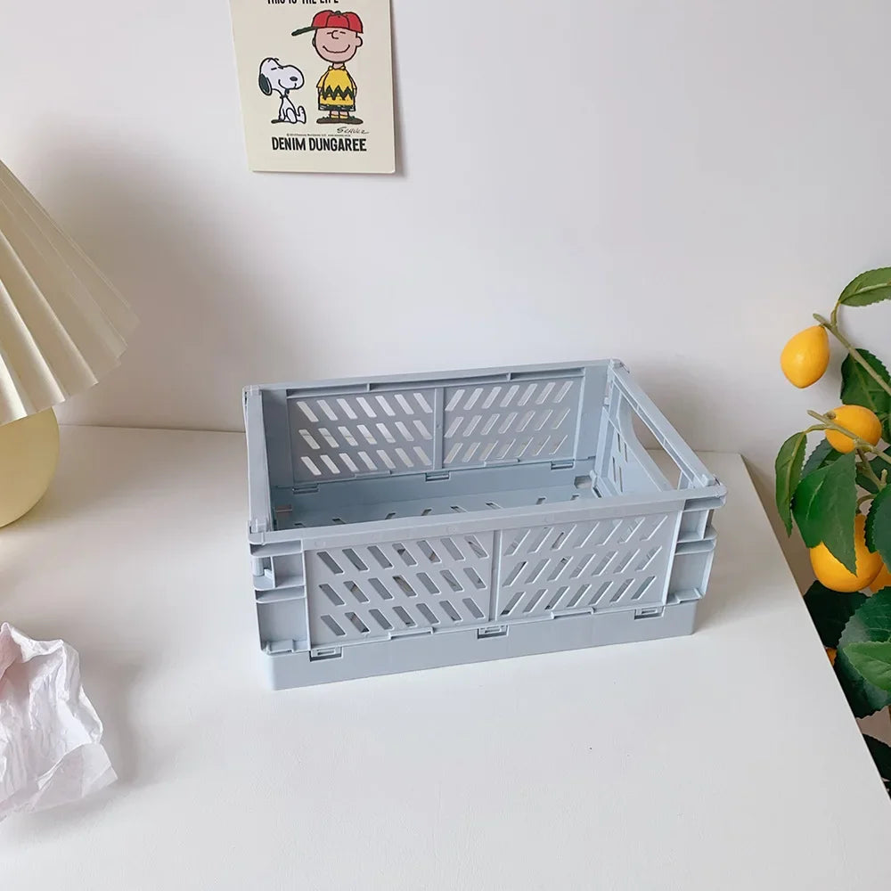 Foldable Storage Crate – Collapsible Organizer for Toys and Desk Supplies