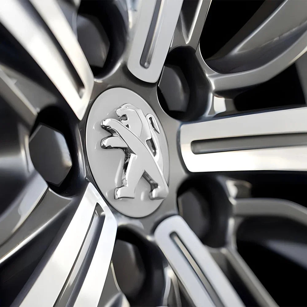 60mm Car Wheel Center Caps – Peugeot GT Logo Emblem Hub Covers for Auto Styling