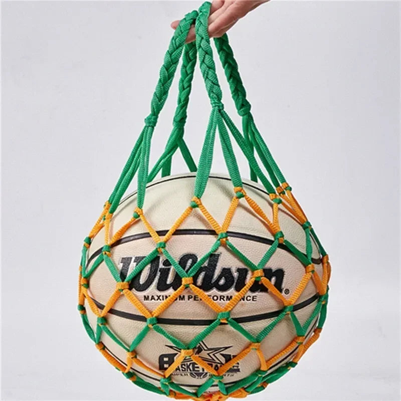 Large Capacity Nylon Ball Bag – Durable Mesh Carrier for Sports Equipment
