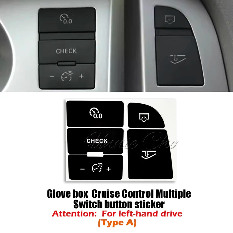 Climate Control Button Decals – Interior Repair Stickers for Audi A6 C6