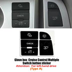 Climate Control Button Decals – Interior Repair Stickers for Audi A6 C6