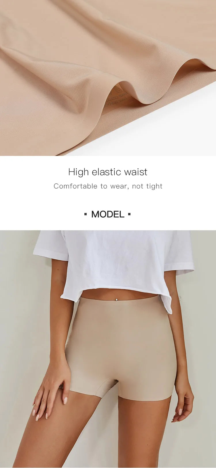 Seamless Ice Silk Biker Shorts – High Waisted Yoga Leggings for Fitness Gym
