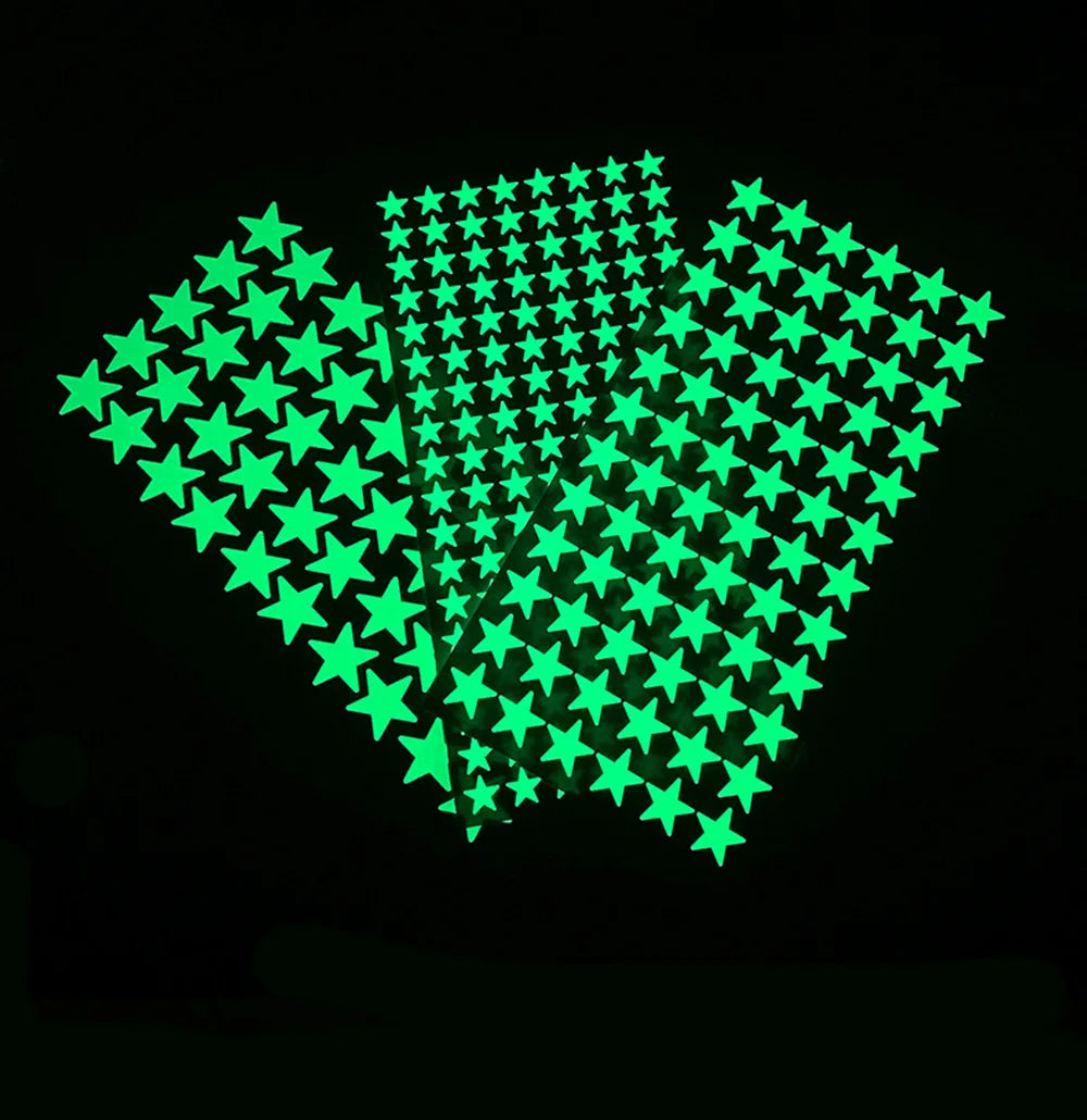Glow in the Dark Wall Decals – Luminous Dots and Stars for Kids Bedroom Decor