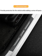 Carbon Fiber Door Sill Protectors – Leather Welcome Pedal for Nissan Juke