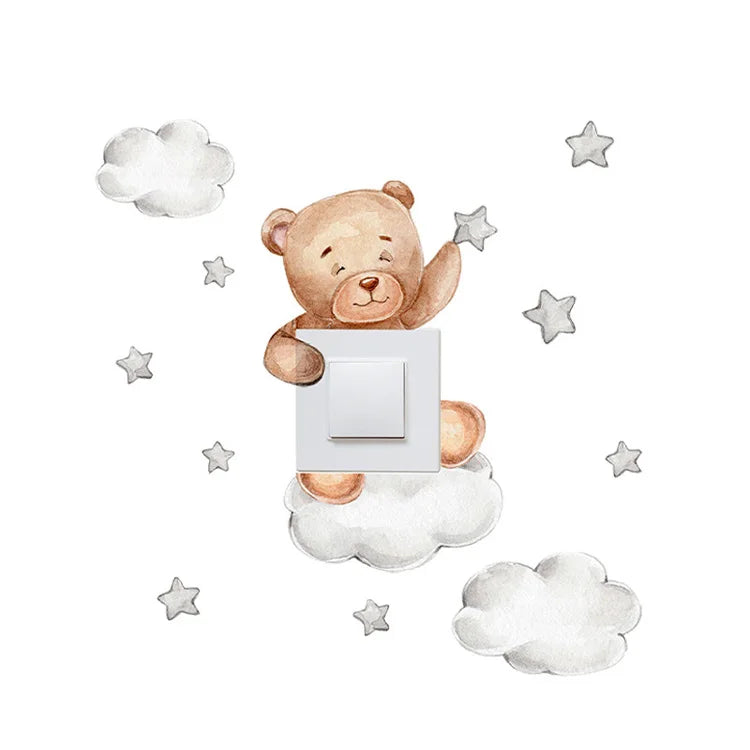 Animal Wall Decals – Self-Adhesive Nursery Stickers for Kids Bedroom Decor