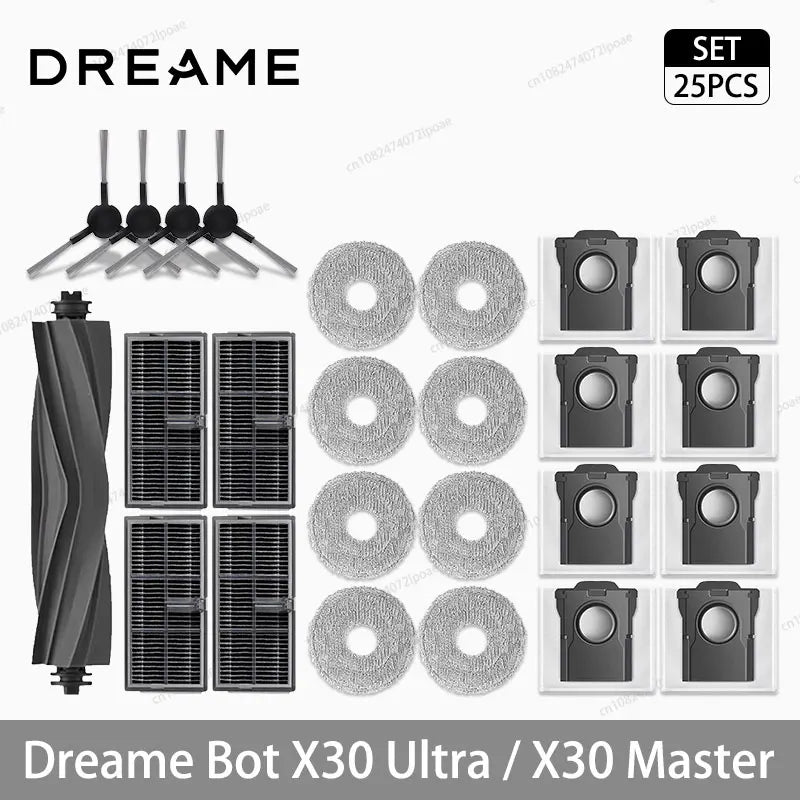 Vacuum Replacement Parts – Brush and Filter Set for Dreame X30 Cleaning