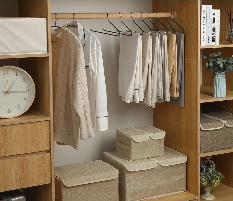 Non-Slip Metal Trouser Hangers – Open Ended Space Saving for Wardrobe Organization