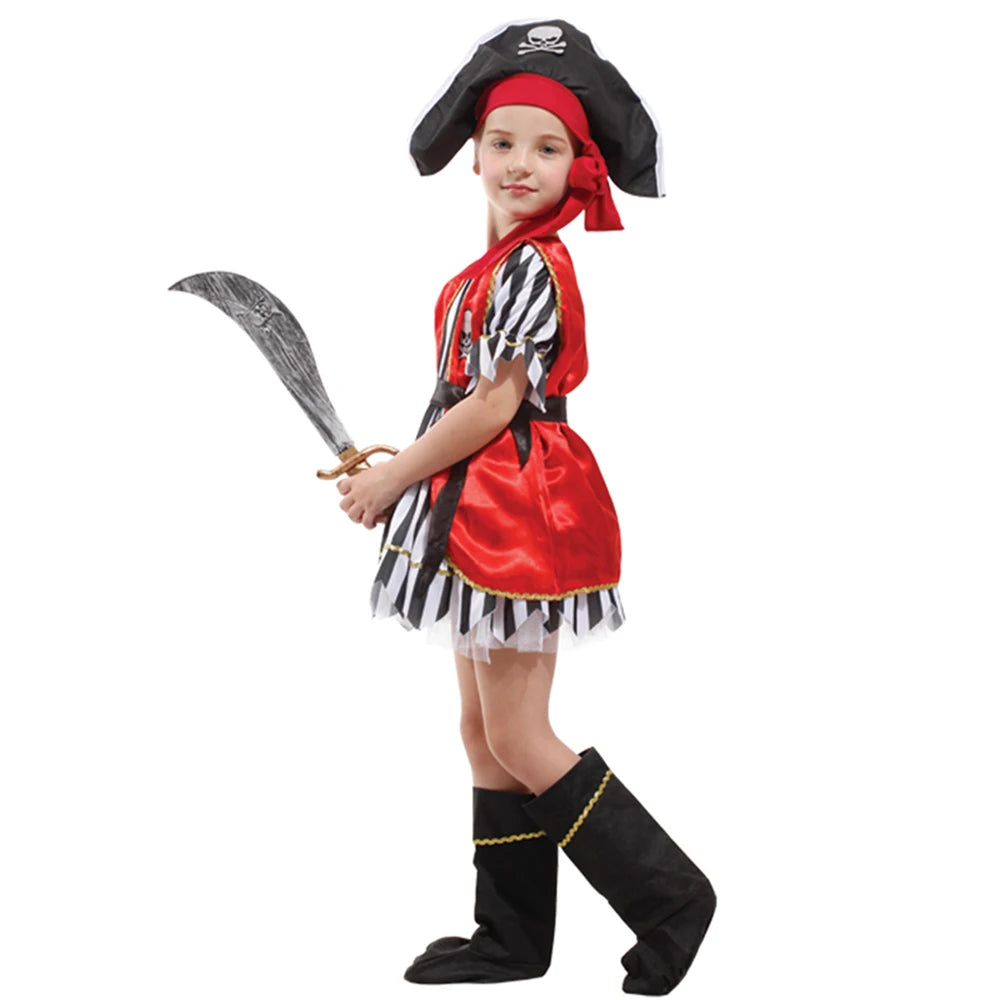 Girls Pirate Costume Set – Adventure Outfit for Halloween Cosplay