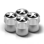 Metal Car Tire Valve Caps – Logo Emblem Decoration for Peugeot Vehicles