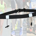 Running Bib Belt – Adjustable Race Number Holder for Triathlon Marathon