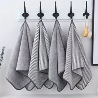 Striped Bamboo Hand Towel – Absorbent Soft Bathing Cloth for Home Bathroom 35x75cm