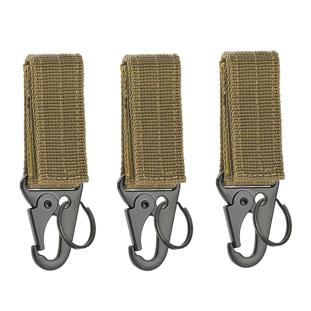 Tactical Nylon Webbing Carabiner – Heavy Duty Keychain for Outdoor Camping
