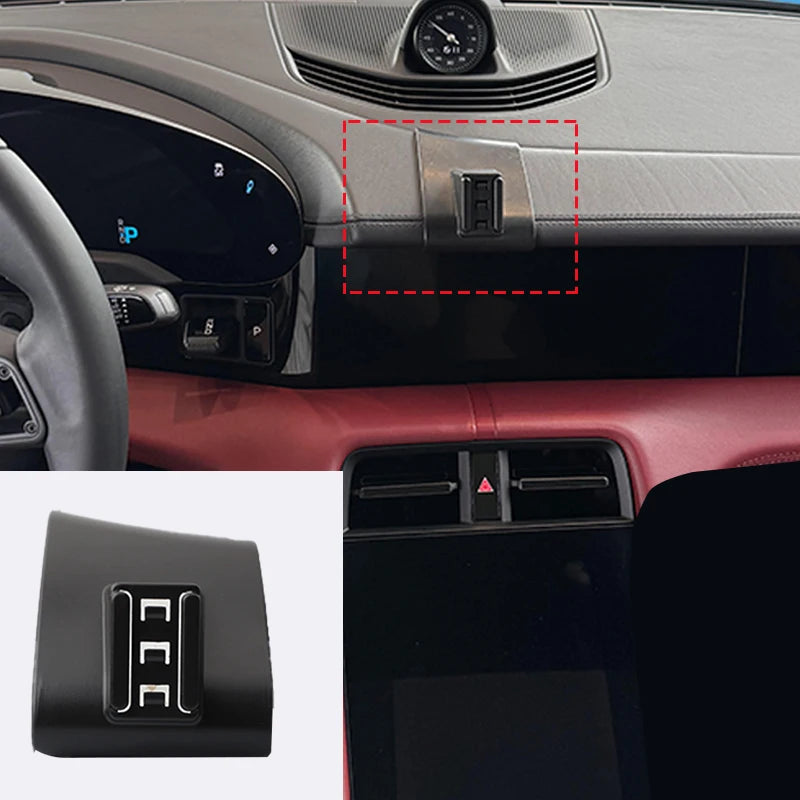 Wireless Charging Phone Mount – Dashboard Holder for Porsche Taycan