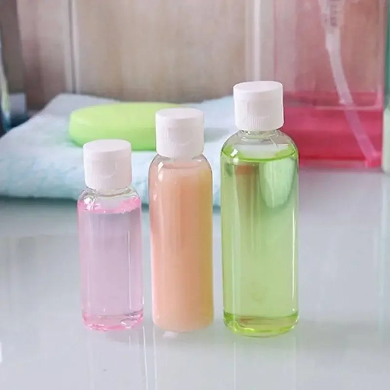 Clear Plastic Squeezable Bottles – Travel Size Containers for Liquid Toiletries
