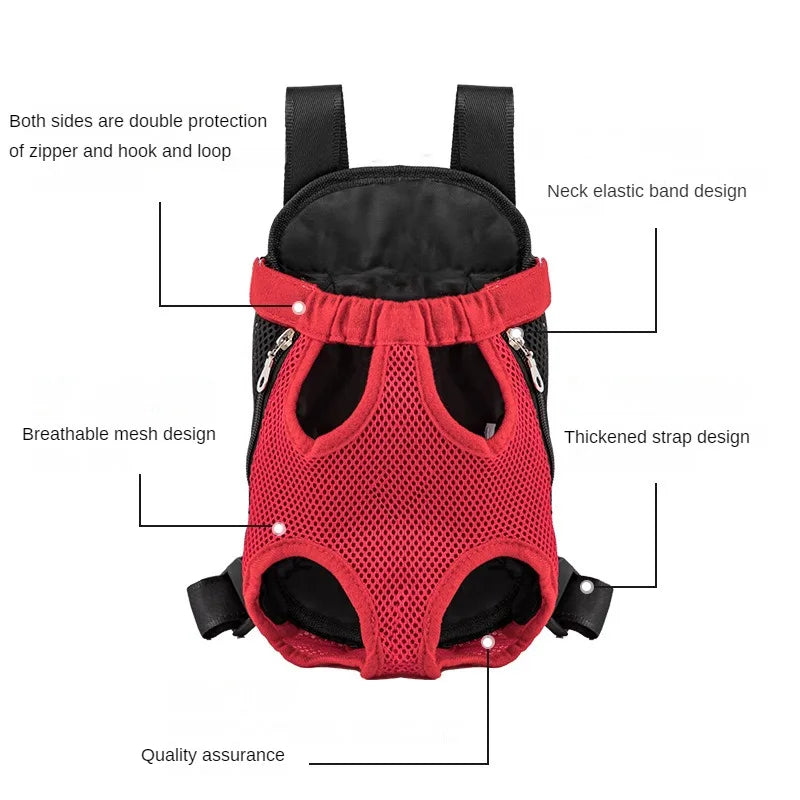 Breathable Mesh Pet Carrier Backpack – Portable Travel for Small Dogs Cats