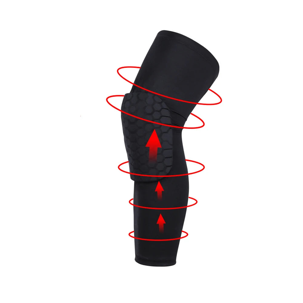 Compression Knee Sleeve – Long Leg Brace Support for Basketball and Running