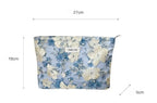 Floral Print Cosmetic Bag – Zippered Makeup Pouch for Travel Essentials