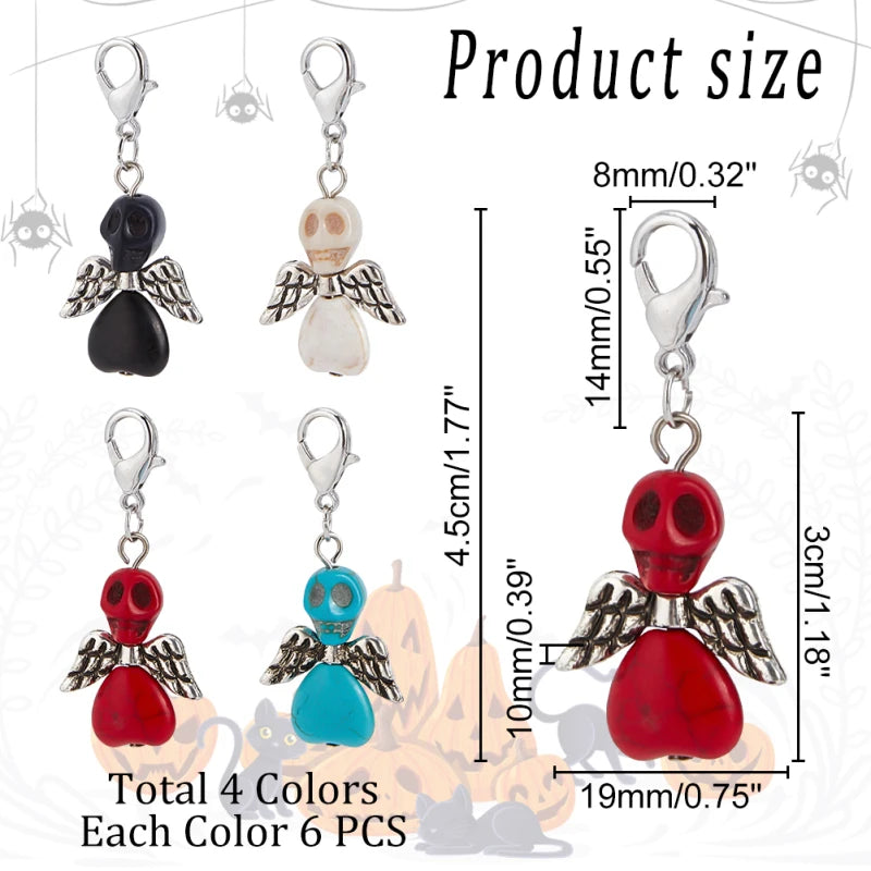 Christmas Enamel Stitch Markers – Alloy Crochet Charms for Knitting Projects