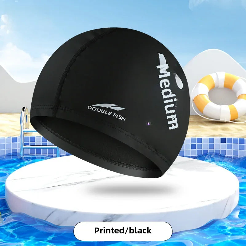 Waterproof PU Swimming Cap – Unisex Adult Professional Hat for Lap Training