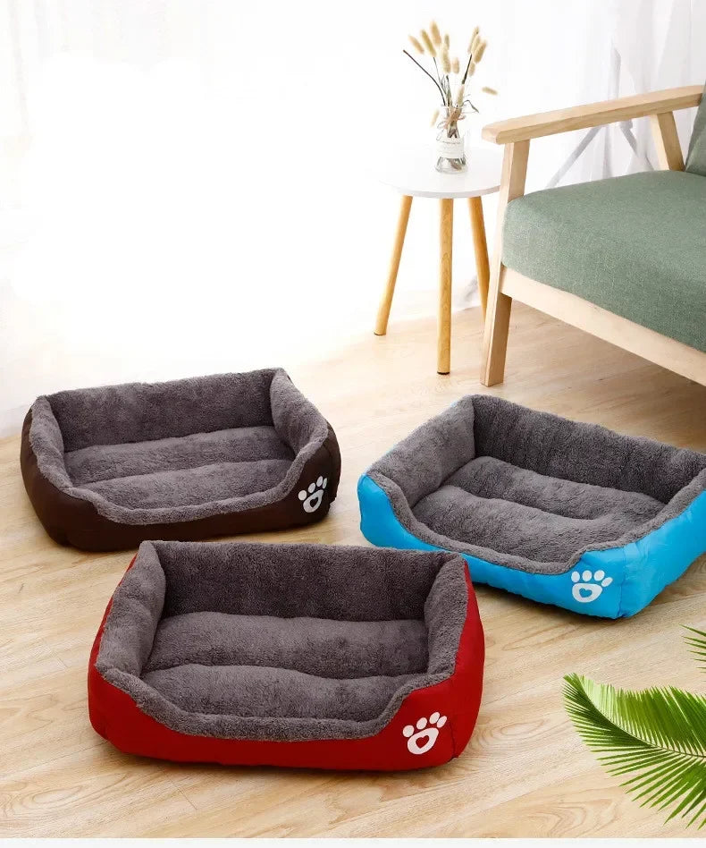 Large Square Dog Bed – Warm Soft Nest for Small Medium and Large Pets