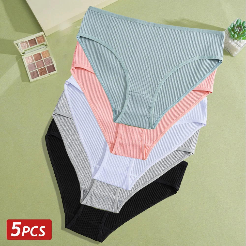 Cotton Briefs – Soft Striped Low Rise Underwear for Women