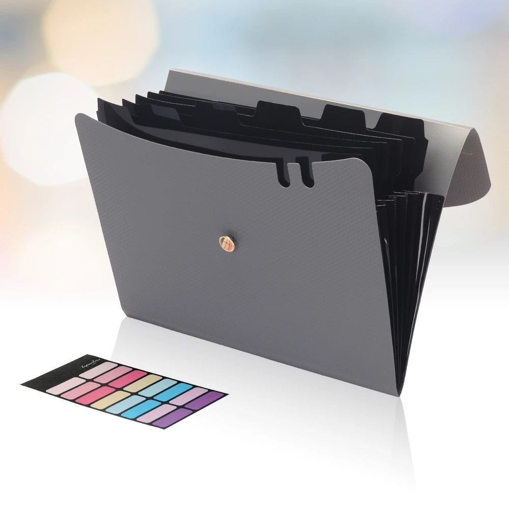 Expanding File Folder – 7-Pocket Accordion Organizer for A4 Documents