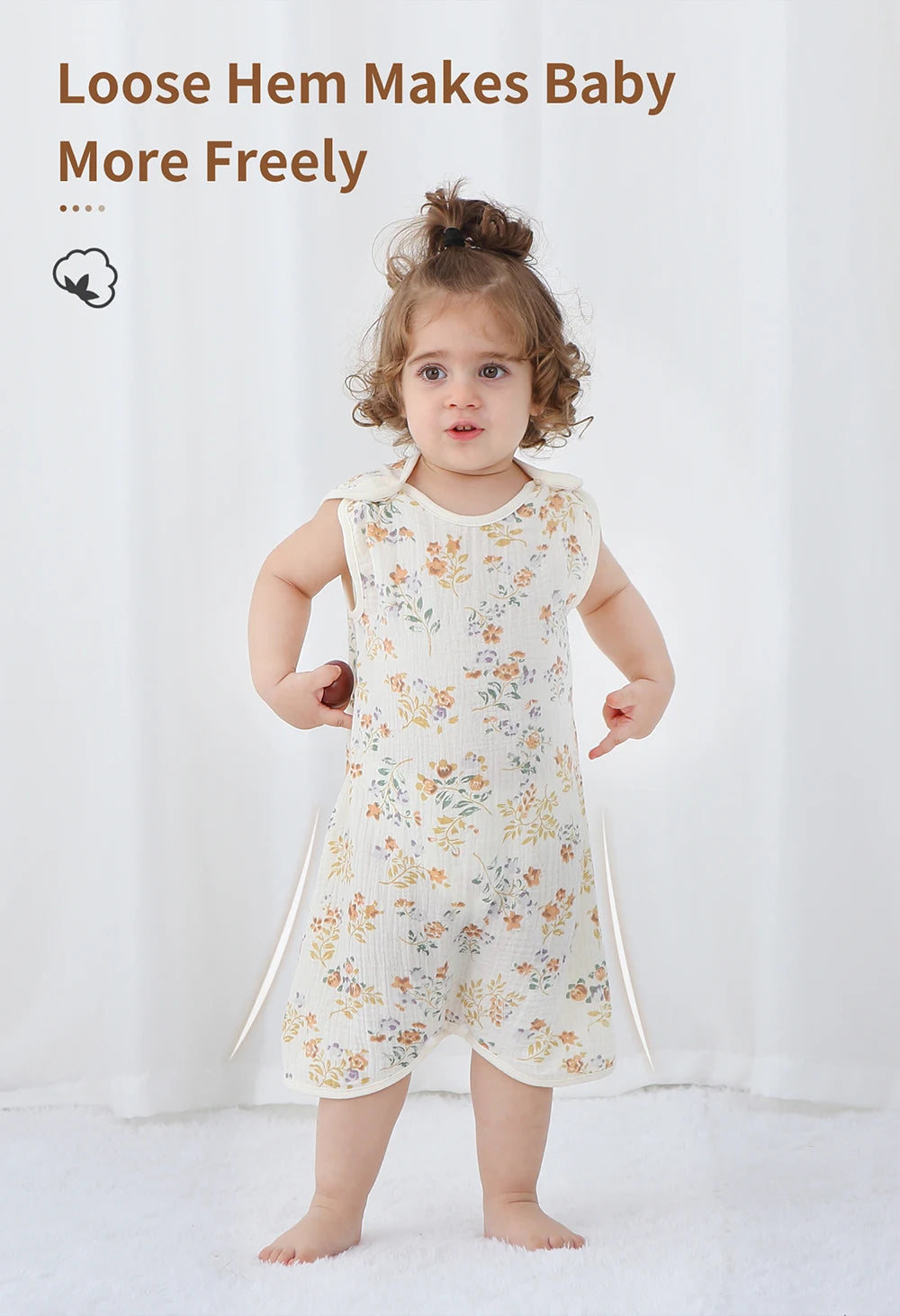 Cotton Newborn Bodysuit – Cartoon Anti-kicking Sleeping Bag for Infants