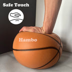Silent Foam Basketball – Size 7 Airless Ball for Indoor Dribbling Training