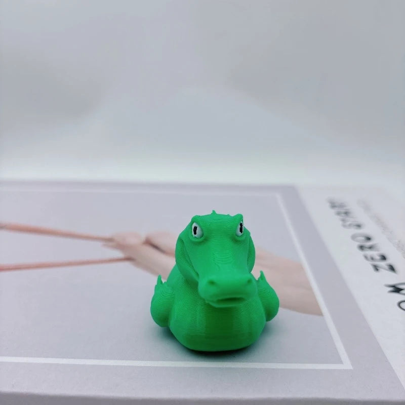 3D Printed Animal Figurines – Shark and Duck Desk Decor for Office Gifts