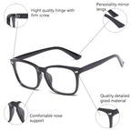 Square Blue Light Blocking Glasses – Anti-Glare Frames for Computer Gaming
