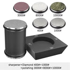 Rolling Knife Sharpener – Diamond Whetstone Kit for Straight Edge Blades