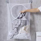 Foldable Mesh Laundry Basket – Wall Hanging Storage for Bathroom Organization