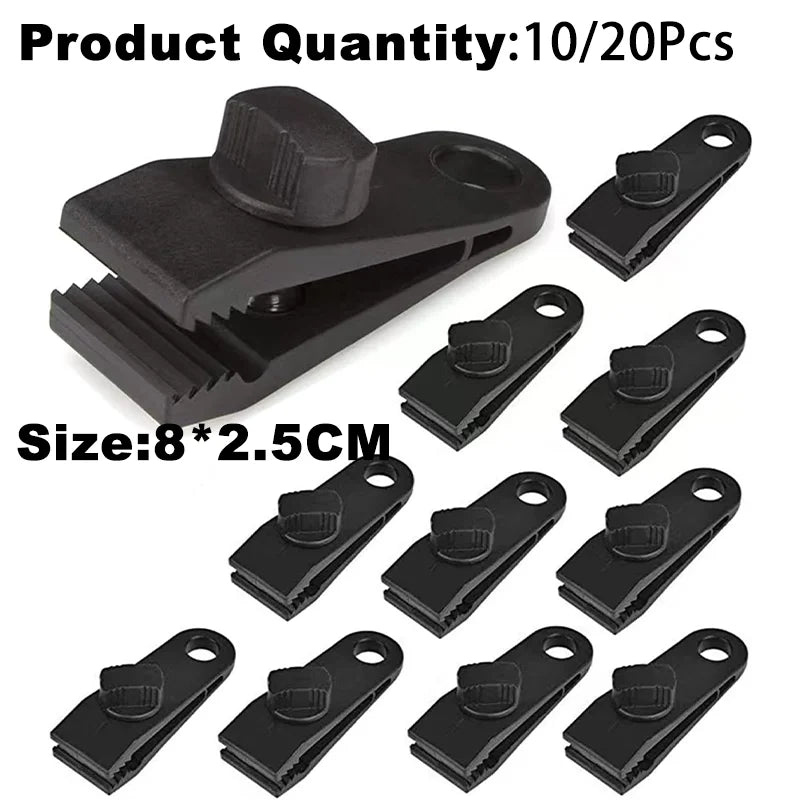Heavy Duty Tarp Clips – Shark Tent Fasteners for Outdoor Camping and Awnings