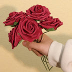 Artificial Foam Rose Heads – Realistic Silk Flowers for DIY Wedding Decor
