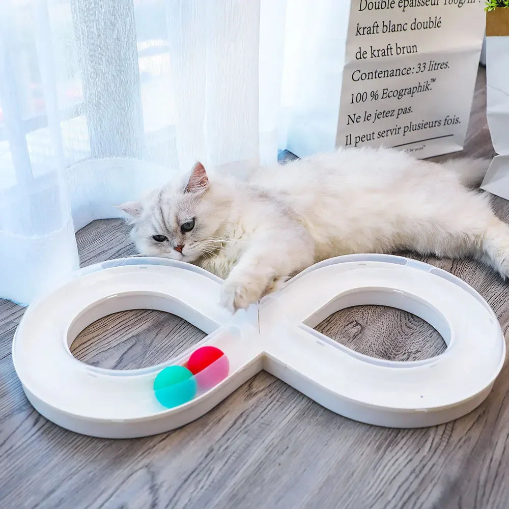 Interactive Cat Toy Set – Turntable and Tunnel for Indoor Exercise