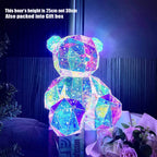 LED Teddy Bear Night Light – 30cm Colorful Plush Gift for Bedroom Decor