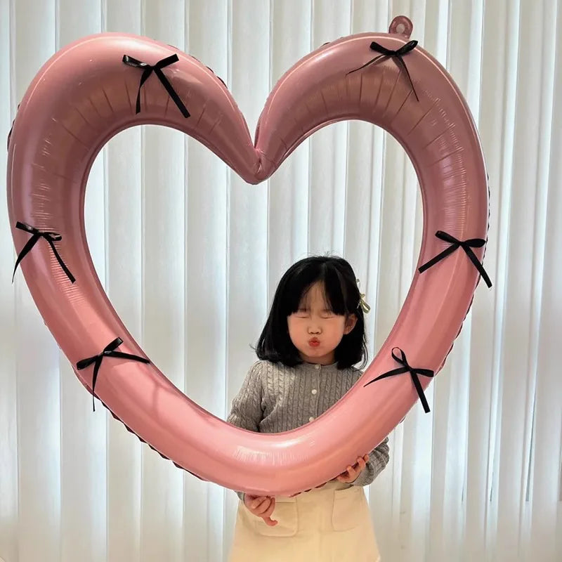 Heart Photo Frame Balloon – Decorative Prop for Birthday Parties and Weddings