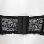 Wetlook Leather Push Up Bralette – Underwire Lace Lingerie for Sexy Cosplay