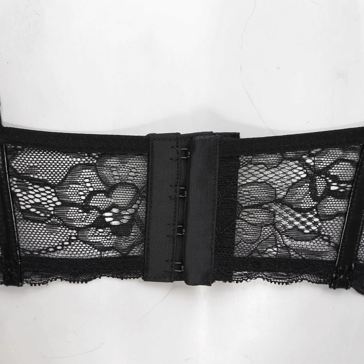 Wetlook Leather Push Up Bralette – Underwire Lace Lingerie for Sexy Cosplay