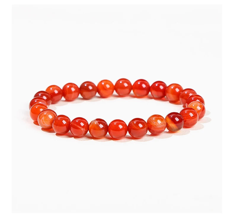 Natural Stone Bead Bracelet – Healing Crystal Gemstone Jewelry for Men and Women