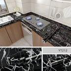 Marble Adhesive Wallpaper – Oil-Proof Film for Kitchen Countertop Renovation