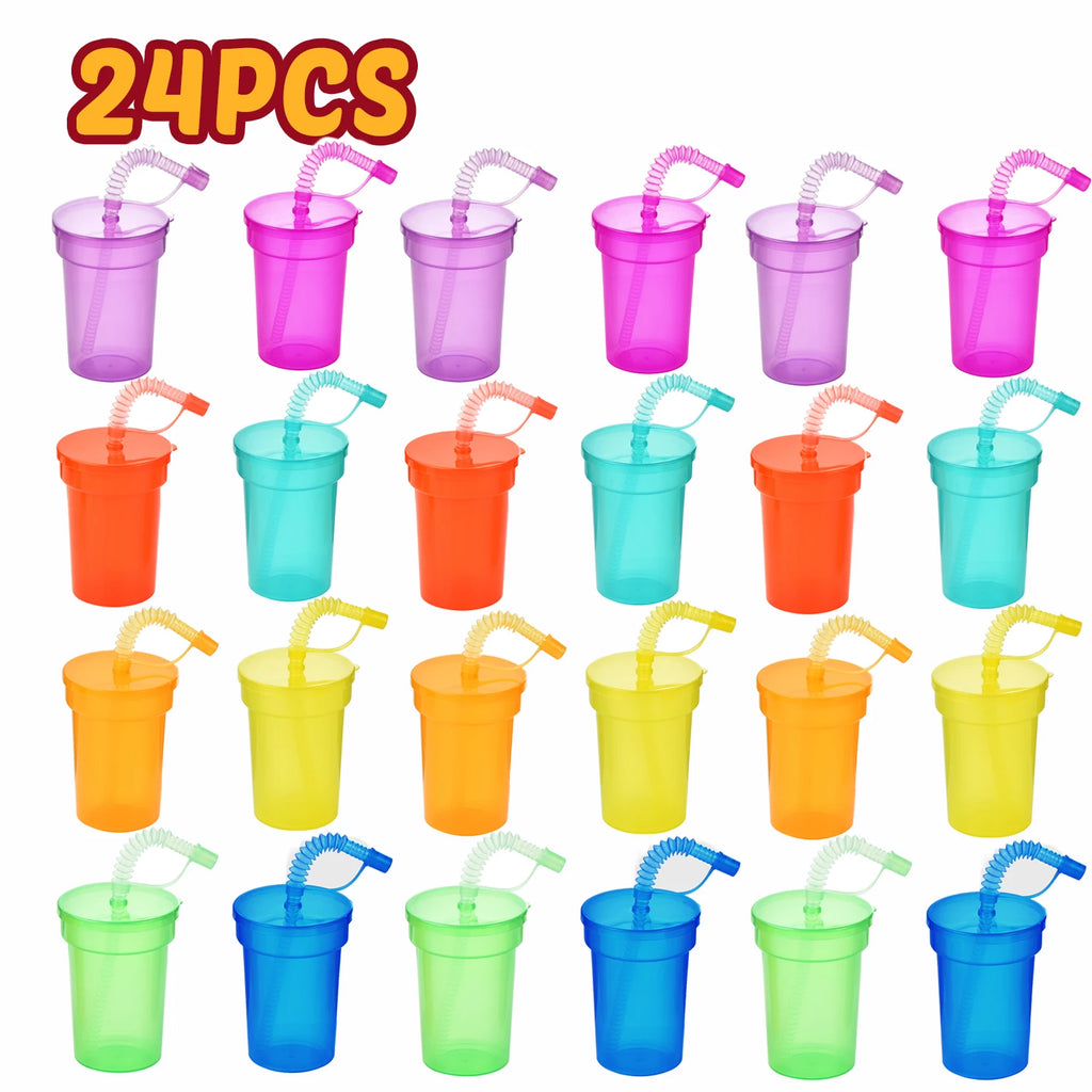 Neon Sipper Cups – Reusable Spill-Proof Drinking Mugs for Party and Travel