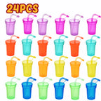 Neon Sipper Cups – Reusable Spill-Proof Drinking Mugs for Party and Travel